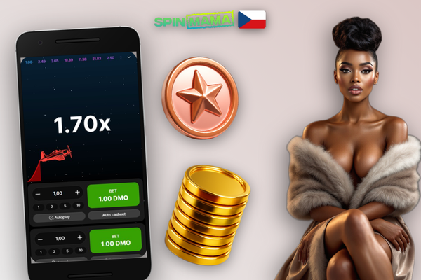 Správa herního rozpočtu pro Aviator ve Spinmama Casino – mince rozdělené do hromádek s grafem
