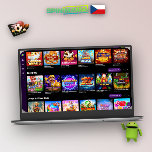 Spinmama Casino pro počítač – desktopový klient s lobby, ruletou a sloty na monitoru