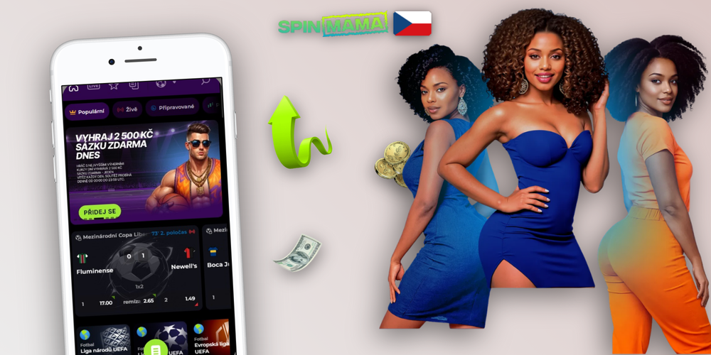 Registrační formulář Spinmama Casino se zadaným bonus kódem SPINSPIN a odměnou 1 500 Kč